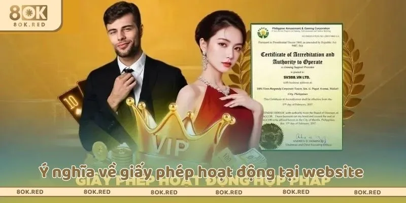 Ý nghĩa về giấy phép hoạt động tại website